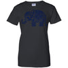 CUTE ANIMALS - Navy Blue Vintage Paisley Elephant Illustration T Shirt & Hoodie (1)